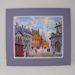 Anatole Krasnyansky “Gdansk" City Square, Hand Signed, Limited Edition Serigraph